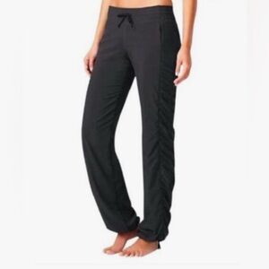 Athleta Blue Ruched Cinched Side Track Style Pants Size 2